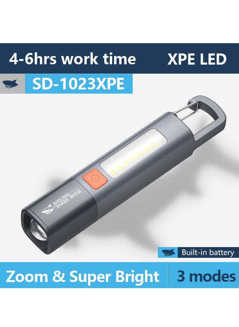 القرش المبتسم مصباح LED محمول فائق السطوع قابل لإعادة الشحن ومقاوم للماء للتخييم  - Image 3