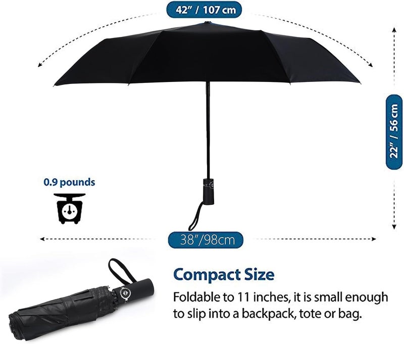 SY COMPACT Travel Umbrella - Windproof Automatic Compact Umbrella, Lightweight Waterproof Design for Backpack, Car & Purse - Image 4