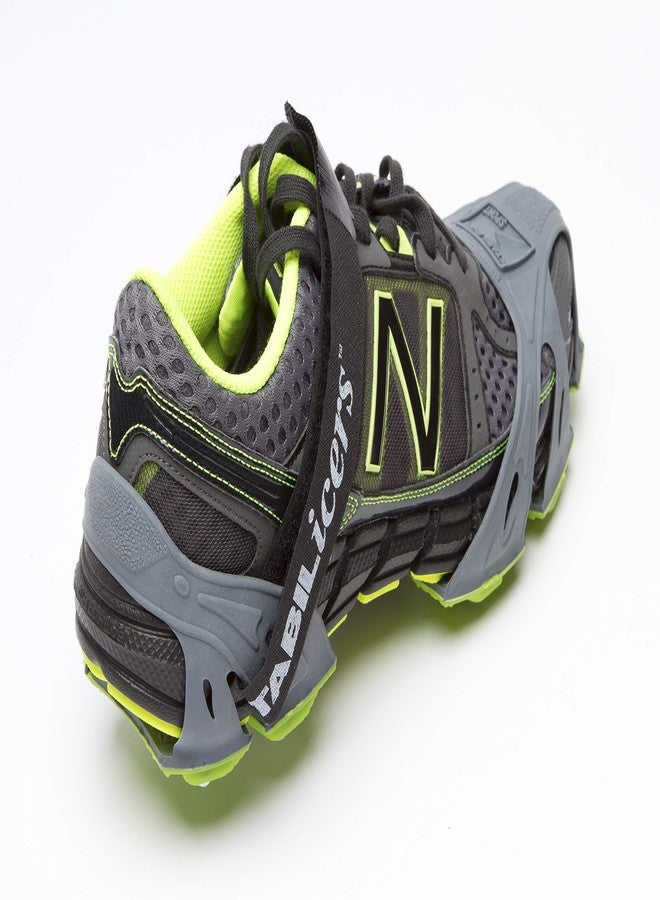 STABILicers Run Traction Cleats for Running on Snow and Ice, Grey/Green - Image 5