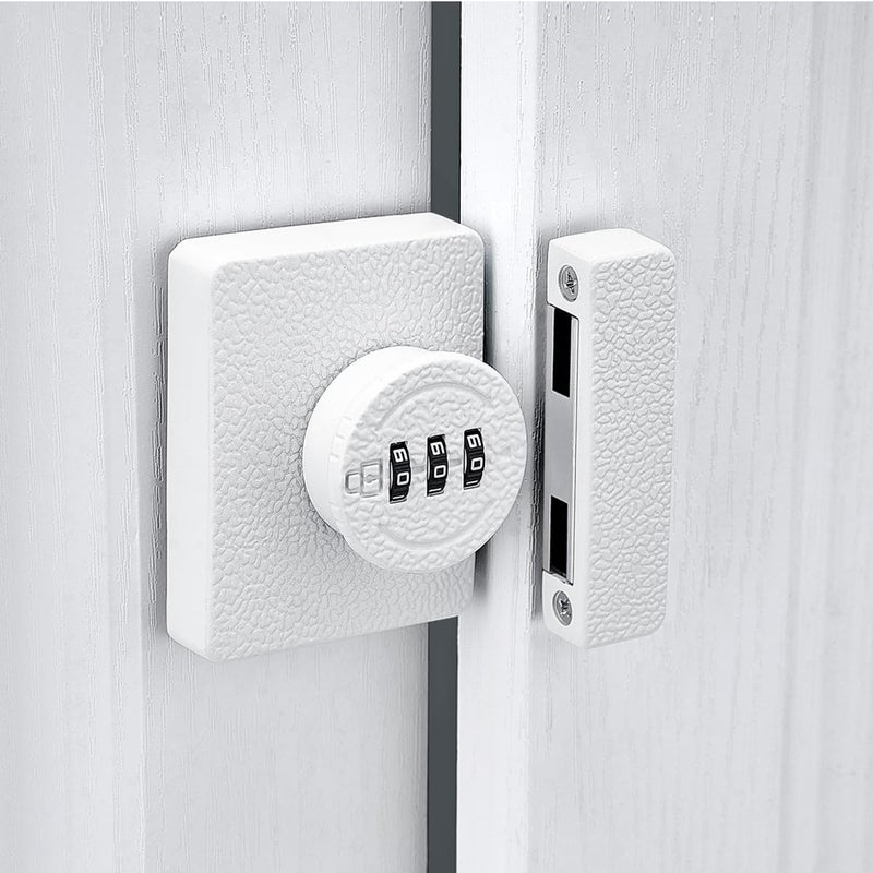 INIRET White Cabinet Lock,3 Digit Password Keyless,Anti Pry Mechanical Password Lock,Protect Privacy,for Drawer,Cabinets,Locker, Closet,Windows,Sliding Door,Bathroom,and Garden - Image 3