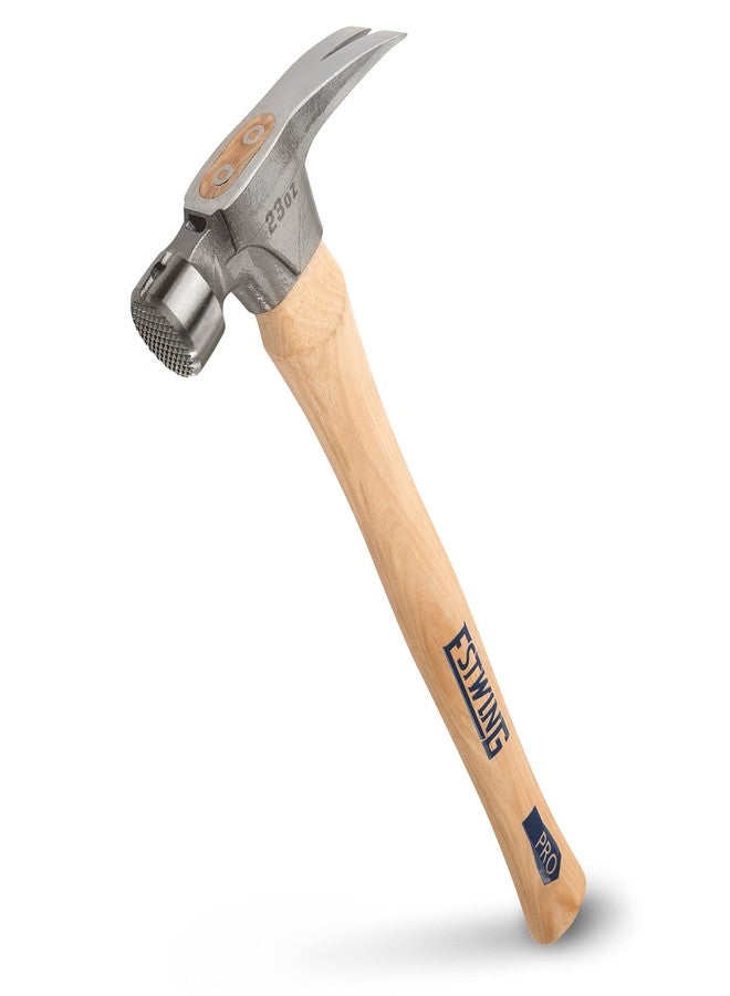 ESTWING Pro California Hammer - 23 oz Rip Claw Hammer with Milled Face & Hickory Wood Handle - MRW23LM - Image 1