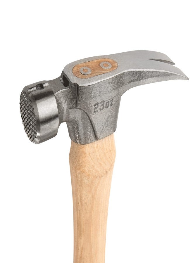 ESTWING Pro California Hammer - 23 oz Rip Claw Hammer with Milled Face & Hickory Wood Handle - MRW23LM - Image 3