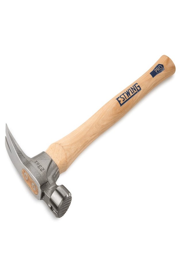 ESTWING Pro California Hammer - 23 oz Rip Claw Hammer with Milled Face & Hickory Wood Handle - MRW23LM - Image 2