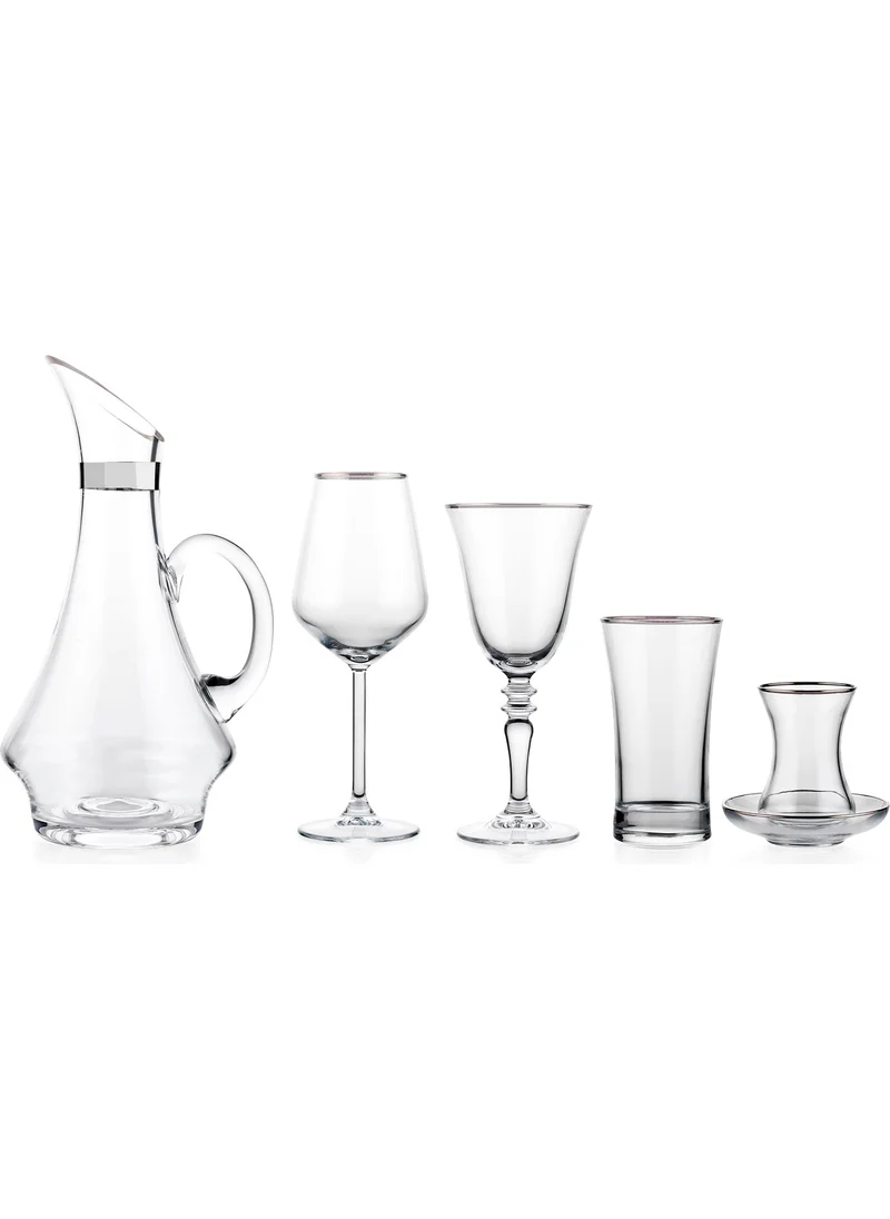 Schafer Alisa Glass Cup Set 49 PIECES-PLATIN02