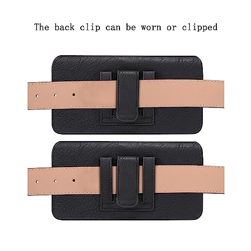 WFCKPQF Leather Cell Phone Belt Clip Pouch Compatible with Samsung Galaxy Z Fold 6/Z Fold 5/Z Fold 4/Z Fold 3/Z Fold 2/Z Fold 5G, Cell Phone Waist Bag Men Leather Phone Belt Clip Loop Holster Carrying Case - Image 2