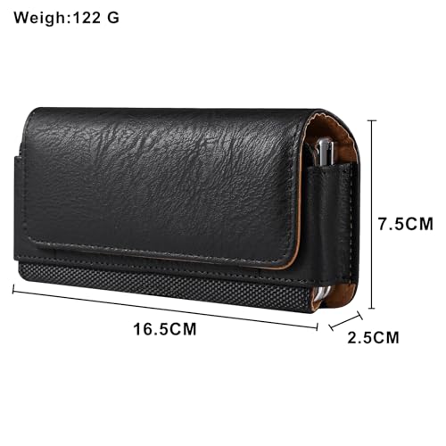 WFCKPQF Leather Cell Phone Belt Clip Pouch Compatible with Samsung Galaxy Z Fold 6/Z Fold 5/Z Fold 4/Z Fold 3/Z Fold 2/Z Fold 5G, Cell Phone Waist Bag Men Leather Phone Belt Clip Loop Holster Carrying Case - Image 4