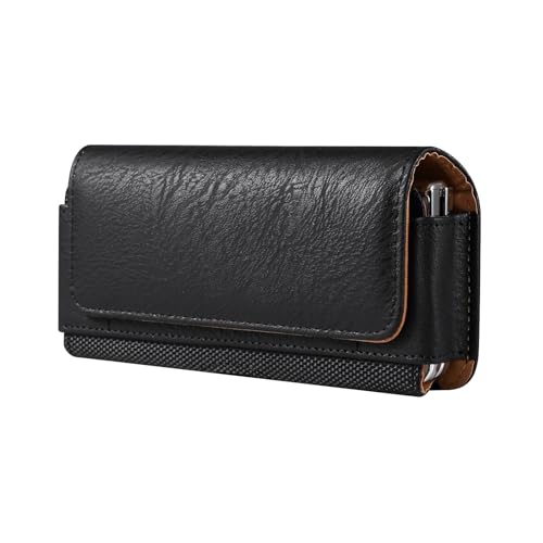 WFCKPQF Leather Cell Phone Belt Clip Pouch Compatible with Samsung Galaxy Z Fold 6/Z Fold 5/Z Fold 4/Z Fold 3/Z Fold 2/Z Fold 5G, Cell Phone Waist Bag Men Leather Phone Belt Clip Loop Holster Carrying Case - Image 1