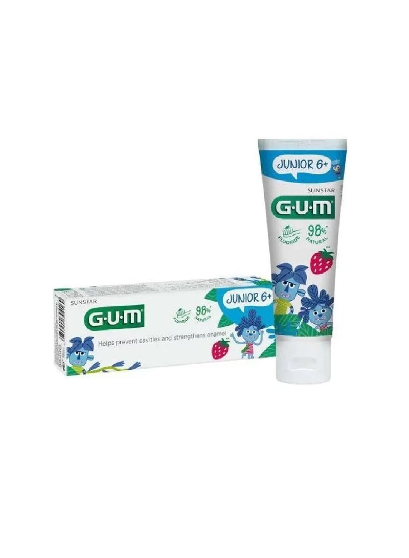 Gum معجون أسنان جام جونيور 6 بنكهة الفراولة، 50 مل