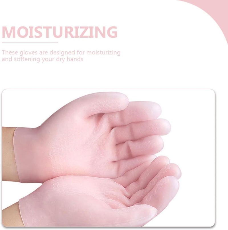 Moisturizing Gloves for Dry Hands Breathable Elastic Anti-Cracking Hand Covers Universal Size Reusable Hydrating Gloves for Cold Weather Skin Care and Rough Callus Softening - Image 4