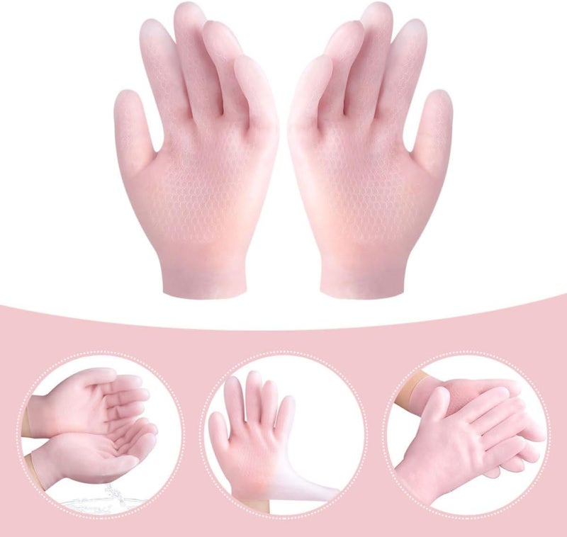 Moisturizing Gloves for Dry Hands Breathable Elastic Anti-Cracking Hand Covers Universal Size Reusable Hydrating Gloves for Cold Weather Skin Care and Rough Callus Softening - Image 5