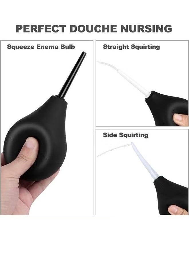 Generic 224ml Enema Bulb Kit Douche Cleaner Enema Kit for Women Men with 3 Replaceable Nozzles  - Image 2