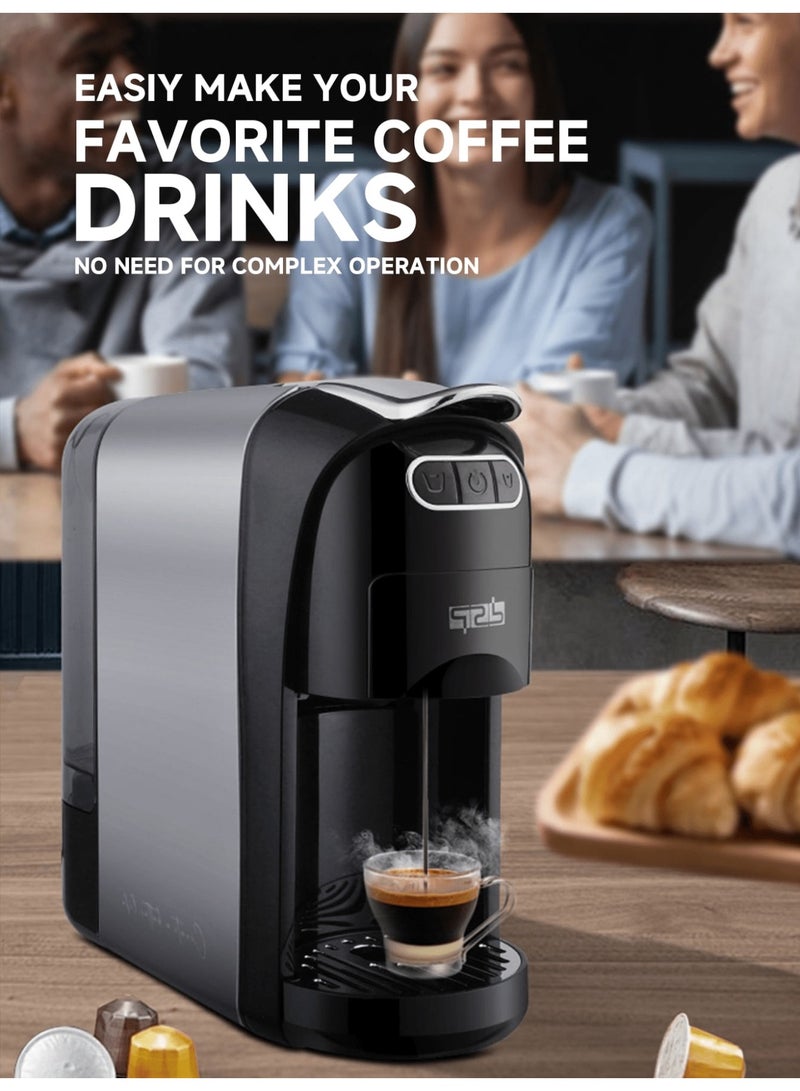 دي اس بي ماكينة قهوة كبسولة DSP 1400 وات ماكينة قهوة إيطالية صغيرة متعددة الوظائف بسعة 0.7 لتر ماكينة قهوة للمنزل والمكتب والنزل - Image 2
