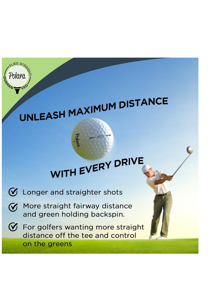 Polara Ultimate Straight Premium Golf balls | Hook and Slice Correction | Handicap Range 12+ | Perfect for Recreational Golfers | 1 Dozen (12-Balls) | 2pc Construction of Central Core and Outer Cover - Image 3