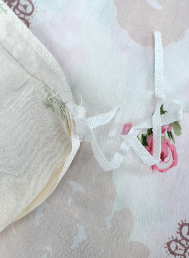 FADFAY Pink Rose Floral Duvet Cover Set 100% Cotton Girls Bedding with Hidden Zipper Closure 3 Pieces, 1duvet Cover & 2pillowcases,King/California King Size - Image 5
