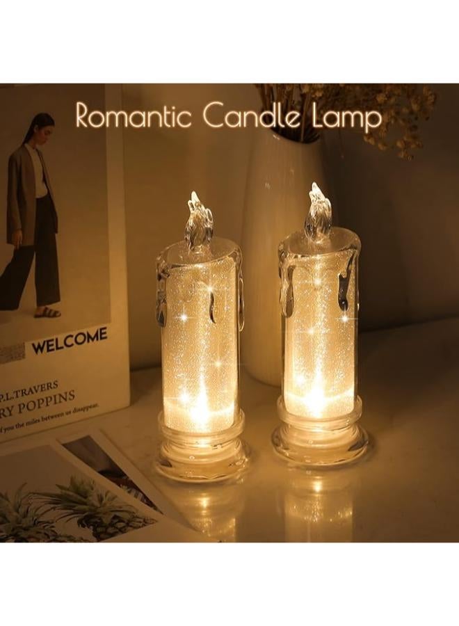 عبوة من شمعتين عموديتين بدون لهب ليد - Image 3