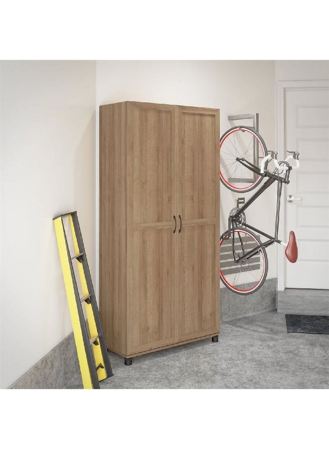 SystemBuild Evolution Lory 2-Door Framed Utility Cabinet Natural 74.31 x 35.68 x 15.38 Inch 2629348COM  - Image 4