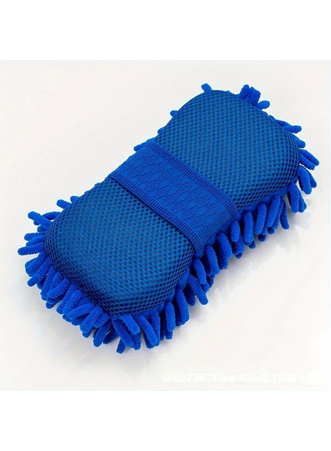 Green Chenille Microfiber Car Wash Mitt Ultra Absorbent Scratch Free Quick Dry Waffle Towel - Image 4