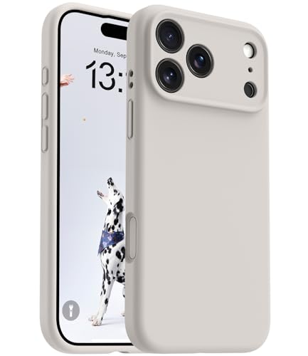 OTOFLY Magnetic for iPhone 17 Pro Max CaseCompatible with MagsafeClassic Liquid Silicone Mobile Phone CaseIntegrated Camera Control ButtonAntiScratch Microfiber Lining Stone - Image 1