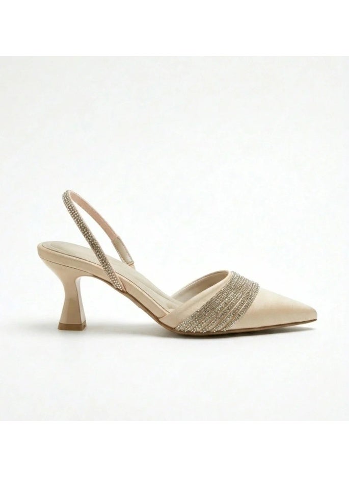 Vbranda Elegant satin heels with a pointed toe designC-84 - Image 3