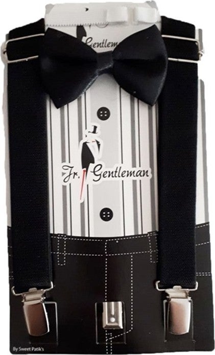 Ertuğ Anne & Bebek Ertuğ Mother & Baby Boy Bow Tie Trouser Suspender Set 