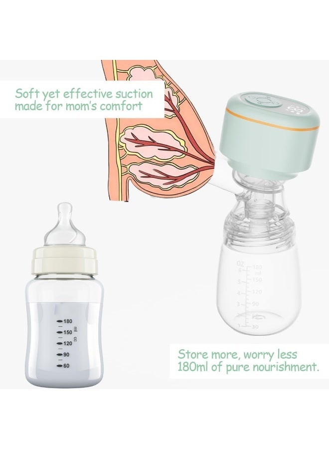 لطف وحضن جهاز شفط الحليب الكهربائي – قابل للارتداء، عملي بدون استخدام اليدين، قابل لإعادة الشحن مع شفط هادئ وخالٍ من الألم، محمول وخالٍ من مادة BPA، مع Cute 'n' (عبوة 210 قطعة، مقاس 60×90 سم، باللون الأخضر) – فوط تغيير ناعمة، فائقة الامتصاص ومقاومة للماء. - Image 5