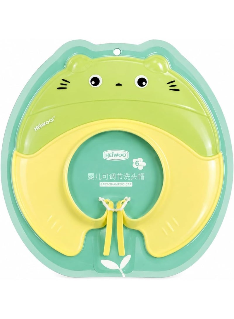 Adjustable baby shower cap, made of silicone, waterproof, suitable for toddlers and babies, soft and adjustable, protects from water, soap, eyes, ears and face. - Image 1
