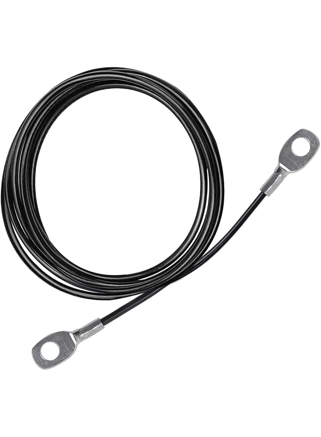 erorex Fitness Pulley Cable, Home Gym Replacement Cable Machine Accessories, 3M Gym Cable For Fitness Pulley System, 5Mm Thick Heavy Duty Steel Wire Rope With Black Pu Coating - Image 1