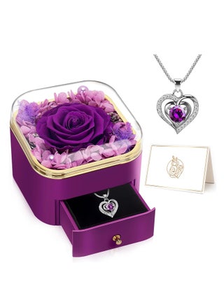 Gift for Women Preserved Real Rose with Necklace Birthday Gifts for Women Mom Girlfriend Wife Her Romantic Forever Eternal Flower for  Birthday Anniversary - pzsku/Z98015A243F65DC137E35Z/45/_/1720942026/55b313da-c0ac-45a9-87e7-685a66a99532