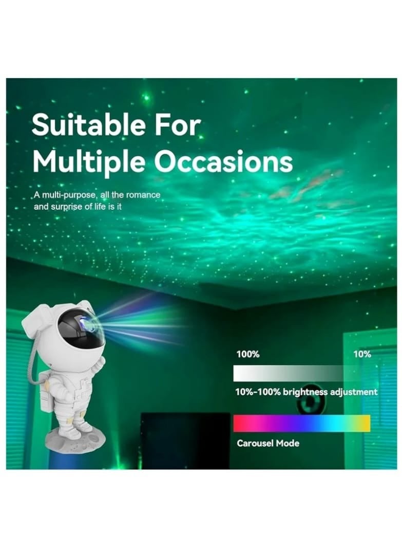 تقليدي جهاز عرض نجوم ومجرة LED – مصباح ليلي بتصميم Space Buddy مع سماعة بلوتوث، جهاز تحكم عن بُعد ومؤقت، بروجيكتور دوران 360° للسقف للأطفال والكبار (متعدد الألوان)  - Image 4