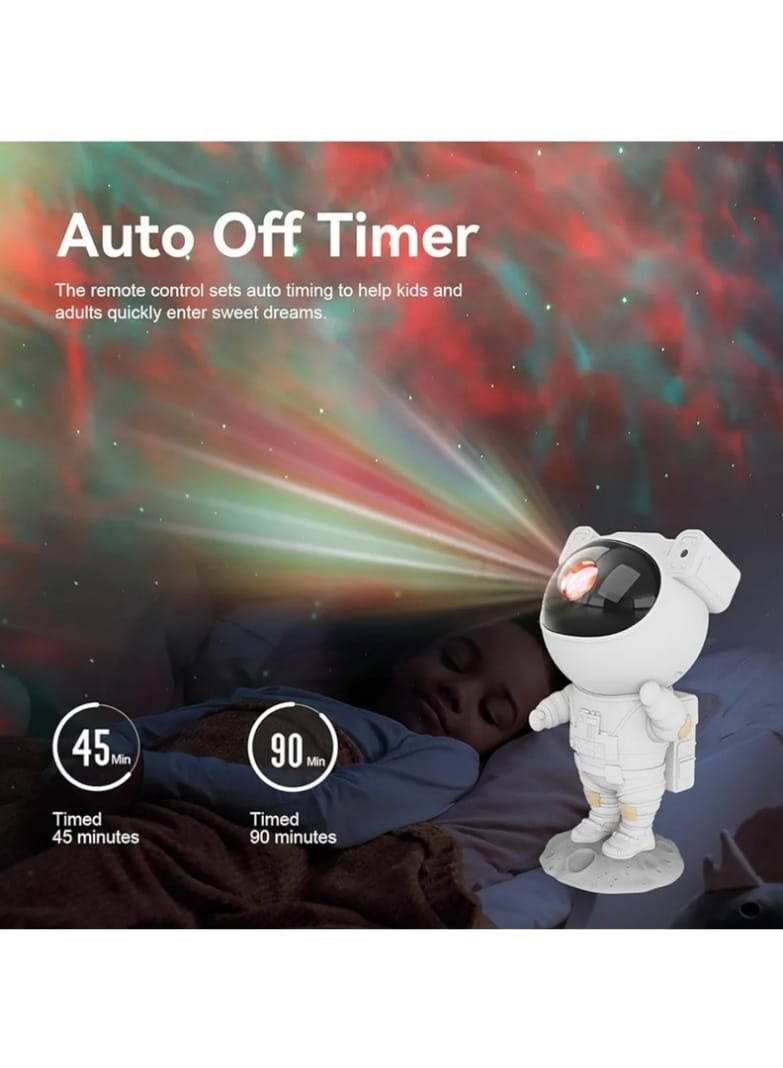 تقليدي جهاز عرض نجوم ومجرة LED – مصباح ليلي بتصميم Space Buddy مع سماعة بلوتوث، جهاز تحكم عن بُعد ومؤقت، بروجيكتور دوران 360° للسقف للأطفال والكبار (متعدد الألوان)  - Image 5