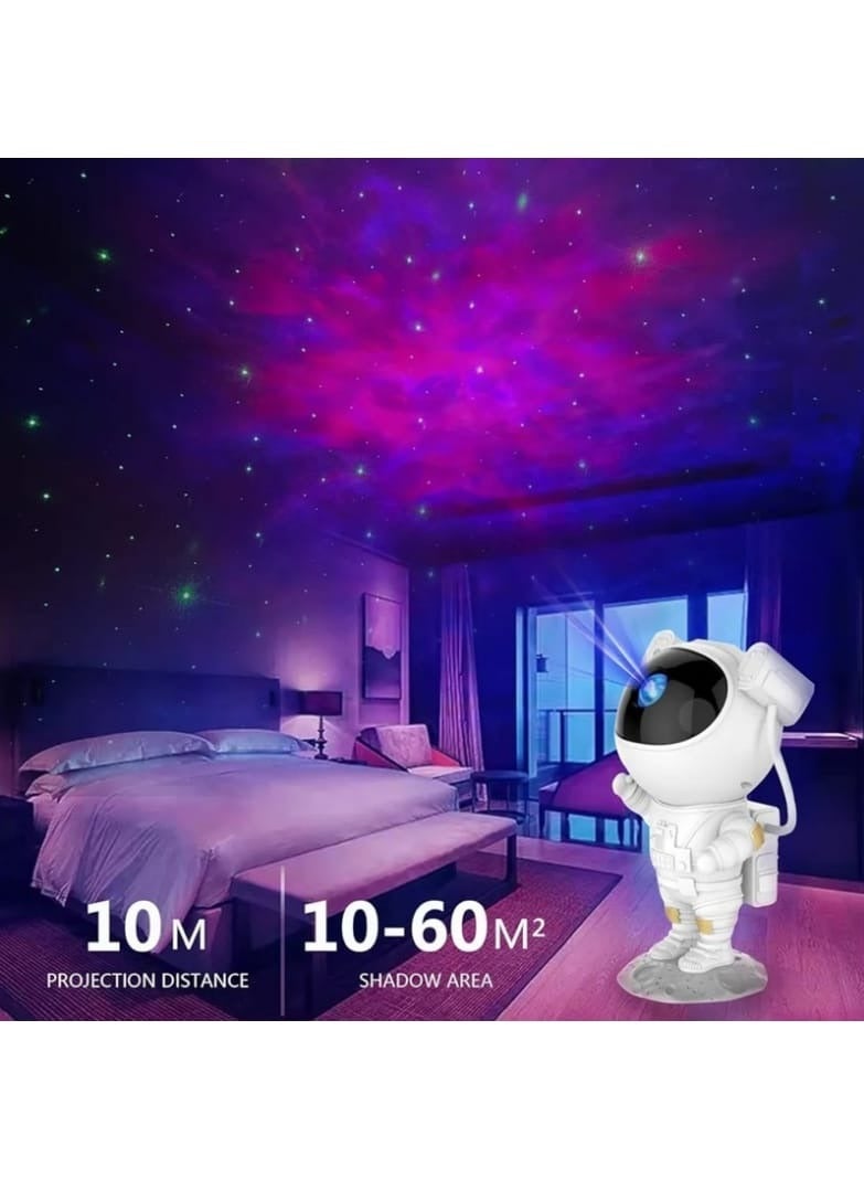 تقليدي جهاز عرض نجوم ومجرة LED – مصباح ليلي بتصميم Space Buddy مع سماعة بلوتوث، جهاز تحكم عن بُعد ومؤقت، بروجيكتور دوران 360° للسقف للأطفال والكبار (متعدد الألوان)  - Image 2