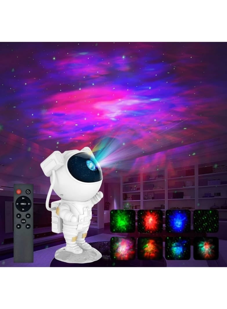 تقليدي جهاز عرض نجوم ومجرة LED – مصباح ليلي بتصميم Space Buddy مع سماعة بلوتوث، جهاز تحكم عن بُعد ومؤقت، بروجيكتور دوران 360° للسقف للأطفال والكبار (متعدد الألوان)  - Image 1