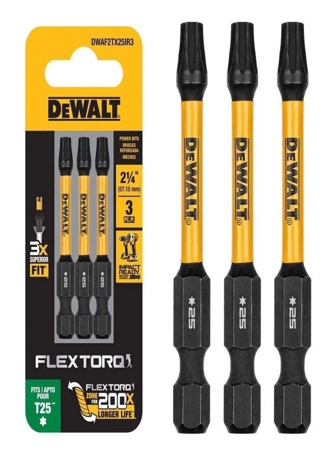 ديوالت مجموعة رؤوس مثقاب DW FLEXTORQ مقاس 2.25 بوصة لـ T25 - Image 1