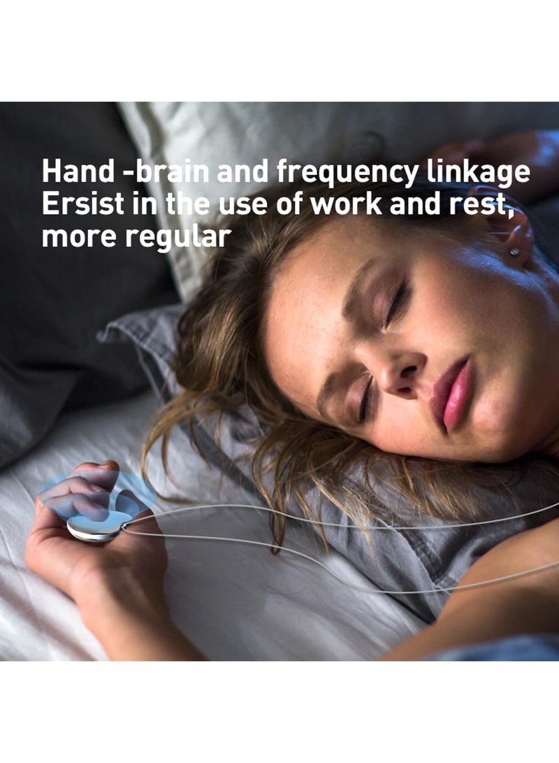 SYOSI Sleep Aid Device, Handheld Sleep Aid Device for Insomnia Relief, USB Charging - Handheld Microcurrent Sleep Aid Machine, Sleep Instrument for Insomnia & Anxiety Relief, Improve Sleep(Silver) - Image 2