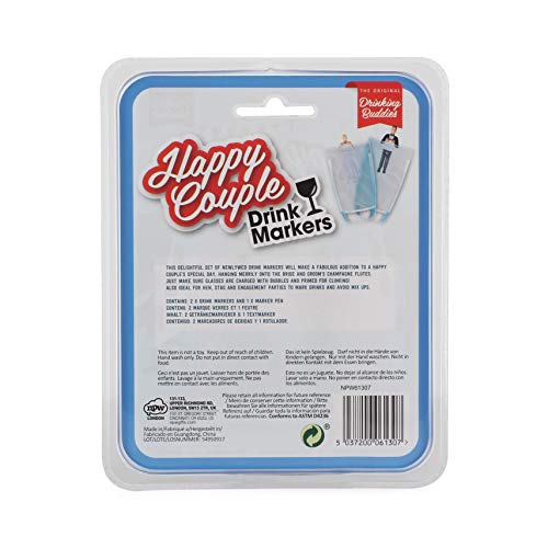 NPW-USA NPW61307 NPW Cocktail/Wine Glass Markers, Happy Couple - Image 2