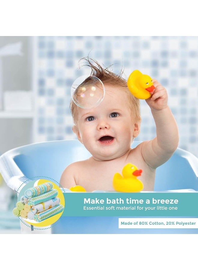 Spasilk مجموعة 10 قطع من مناشف تيري الناعمة - خطوط صفراء - Image 5