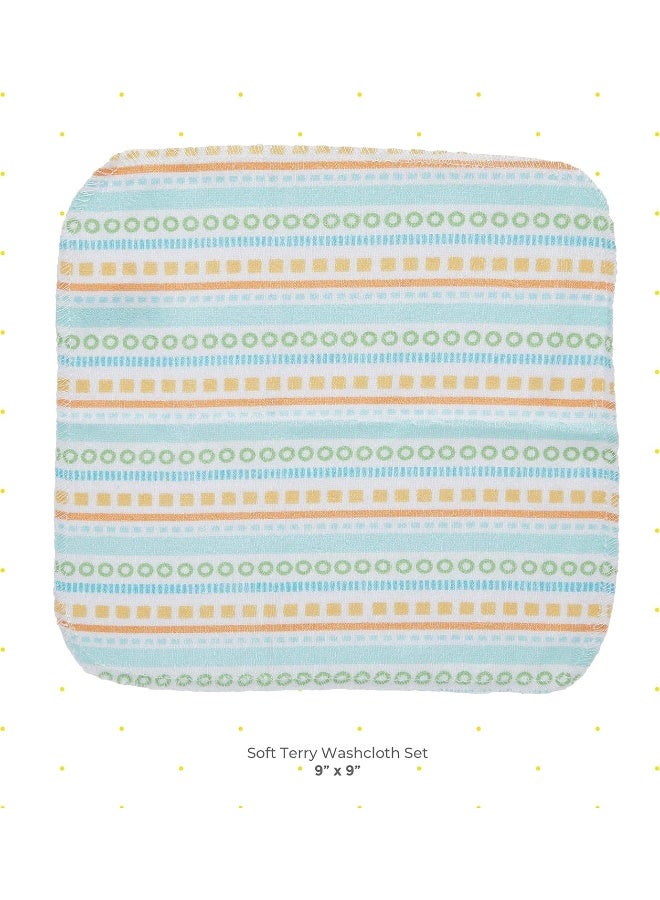 Spasilk مجموعة 10 قطع من مناشف تيري الناعمة - خطوط صفراء - Image 2