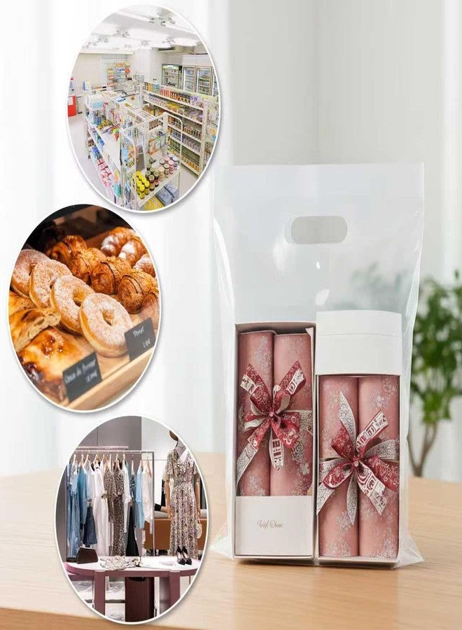 KEEPARTY 65PCS Clear Plastic Bags With Handles 15"x18" Perfect for Retail and Merchandise Clear Gift Bag for Boutiques and Small Businesses Gift and Trade Show Thank You Bags - Image 4