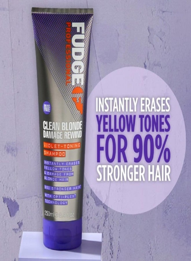 Fudge Clean Blonde Damage Rewind Violet-Toning Shampoo 8.4 oz - Image 4