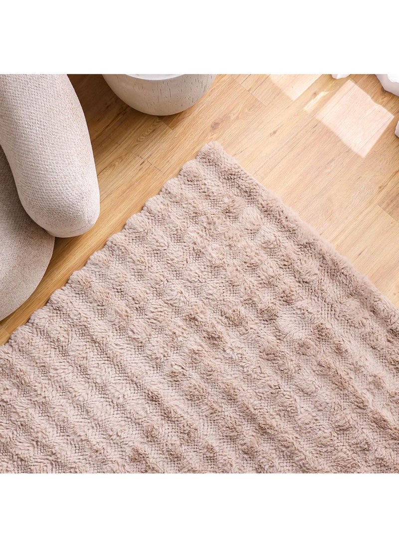 DANUBE HOME Textra Soft Fur Design Rug  Polyester Area Rug Floor Covering L230xW160cm-Beige  - Image 1
