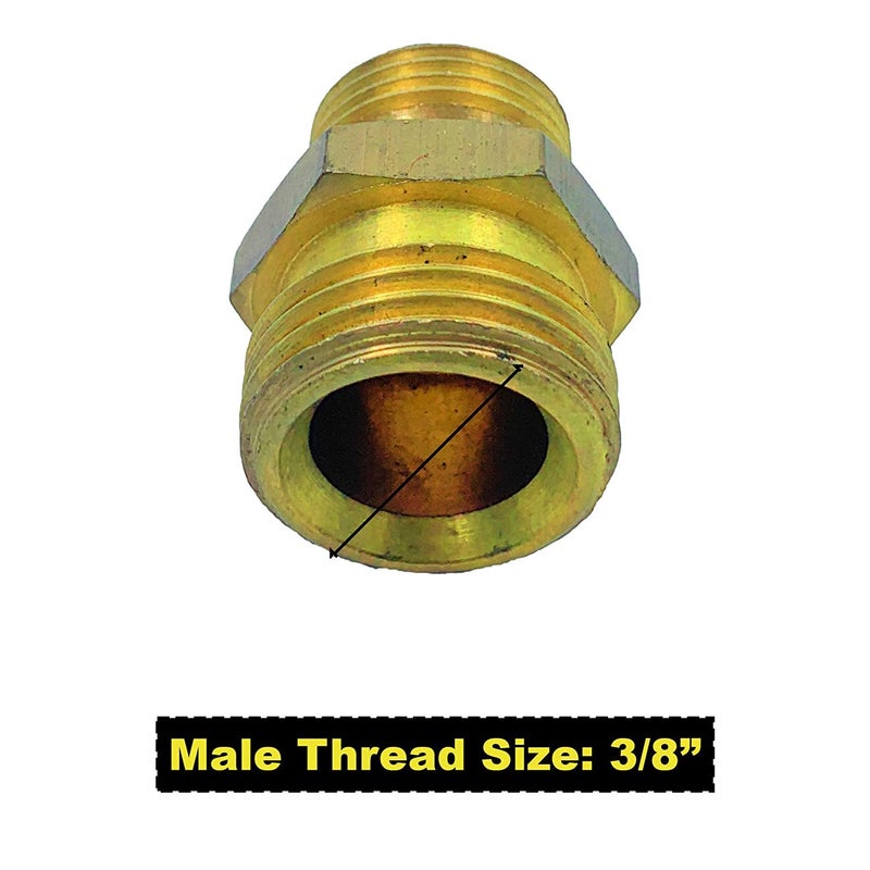 MAXAIR Brass Olive Unequal Union Hex Nipple Rust Free Bsp Thread Pipe Fittings (1/4male x3/8 "male pack of 4pcs) - Image 4