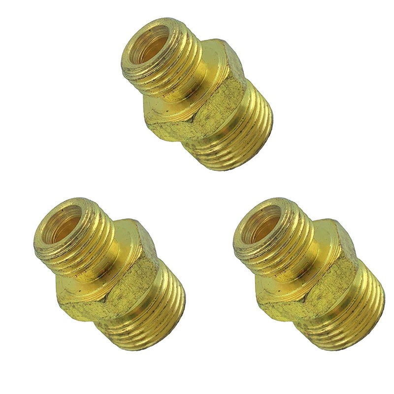 MAXAIR Brass Olive Unequal Union Hex Nipple Rust Free Bsp Thread Pipe Fittings (1/4male x3/8 "male pack of 4pcs) - Image 1