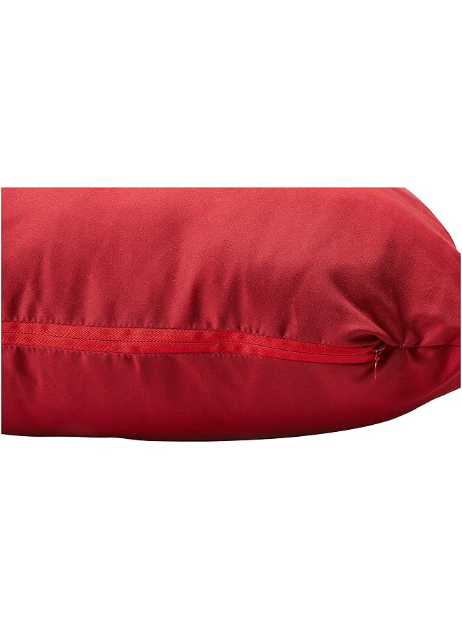 إيروريكس وسادة حمل وأمومة مريحة على شكل حرف C مع غطاء قابل للإزالة والغسل ودعم كامل للجسم وسادة حمل للنوم باللون الأحمر القرمزي - Image 2