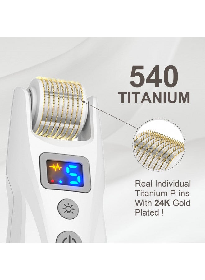 CLETINA Bioroller G5 Derma Roller Microneedle Roller 0.25mm Micro Needling Roller 540 Titanium Microneedling Skincare Tools for Man & Women - Image 3
