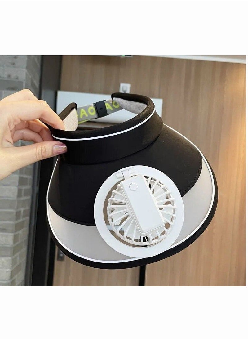 Generic Summer Sport Outdoor USB Fan Sun Hat Cap Cool Fan for Cycling  - Image 1