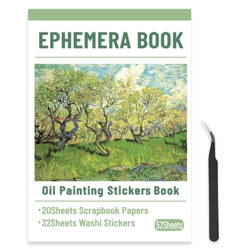 PRSTINCOL Oil Painting Sticker Book 52 Sheets 500 Scrapbook Stickers Vintage Oil Painting Aesthetics Stickers for Adults and Teens Junk Journal Supplies for Scrapbooking Journaling DIY - Image 2