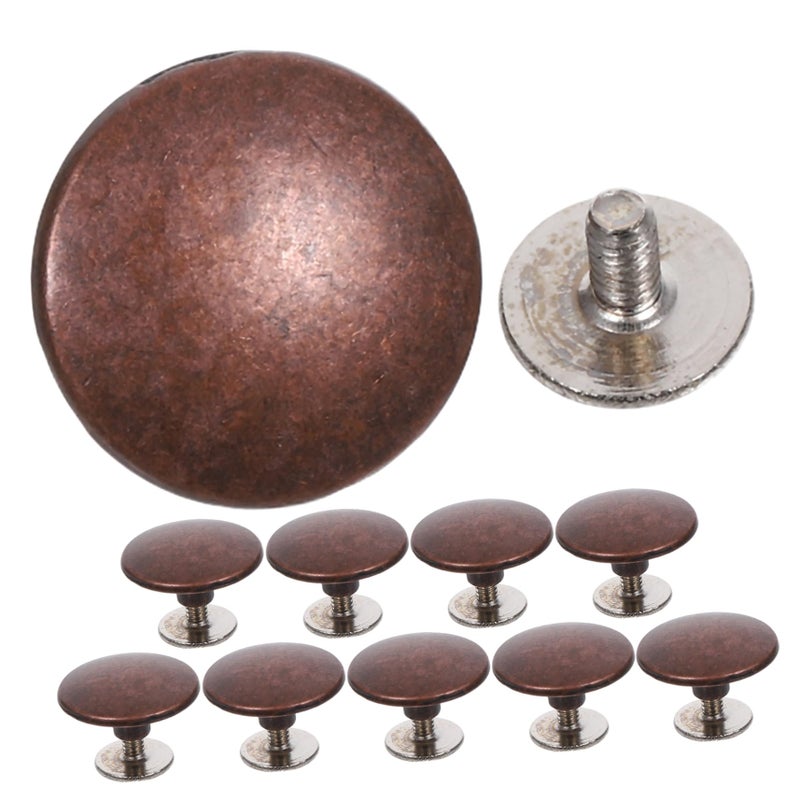 Antique Zinc Alloy Round Rivets Kit 10 Sets For Clothing Bags Shoes Crafting Repair - Image 2