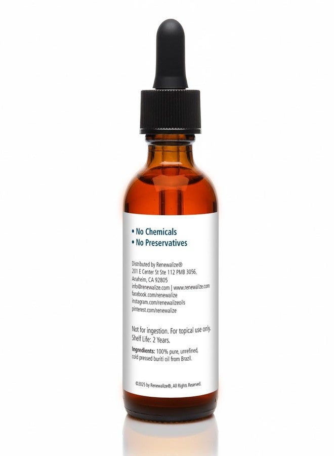 Renewalize Brazilian Buriti Oil – 100% Pure, Cold Pressed & Unrefined | Natural Moisturizer for Skin, Hair & Nails | Rich in Beta-Carotene (2 fl oz) - Image 3