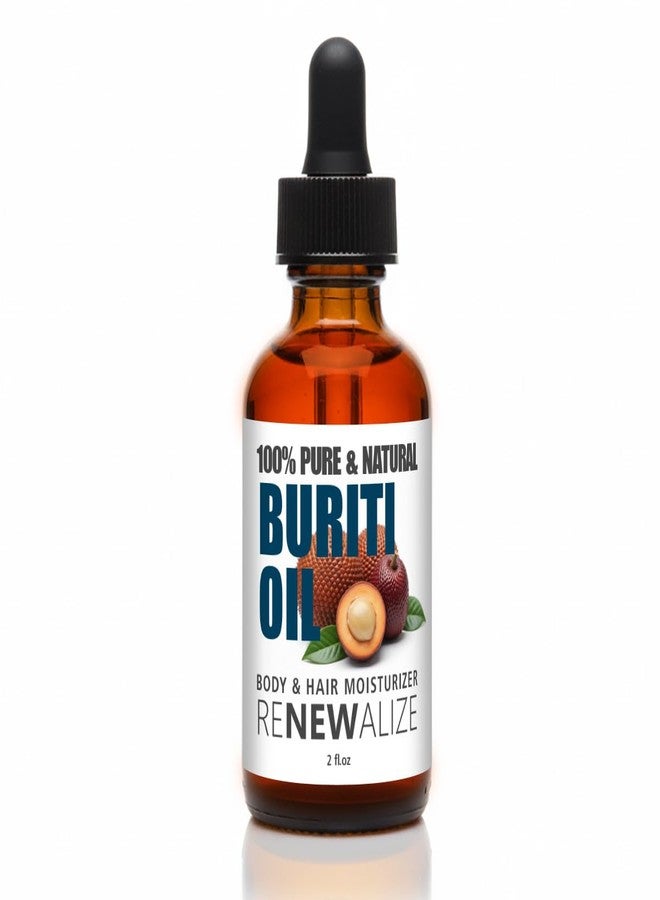 Renewalize Brazilian Buriti Oil – 100% Pure, Cold Pressed & Unrefined | Natural Moisturizer for Skin, Hair & Nails | Rich in Beta-Carotene (2 fl oz) - Image 1