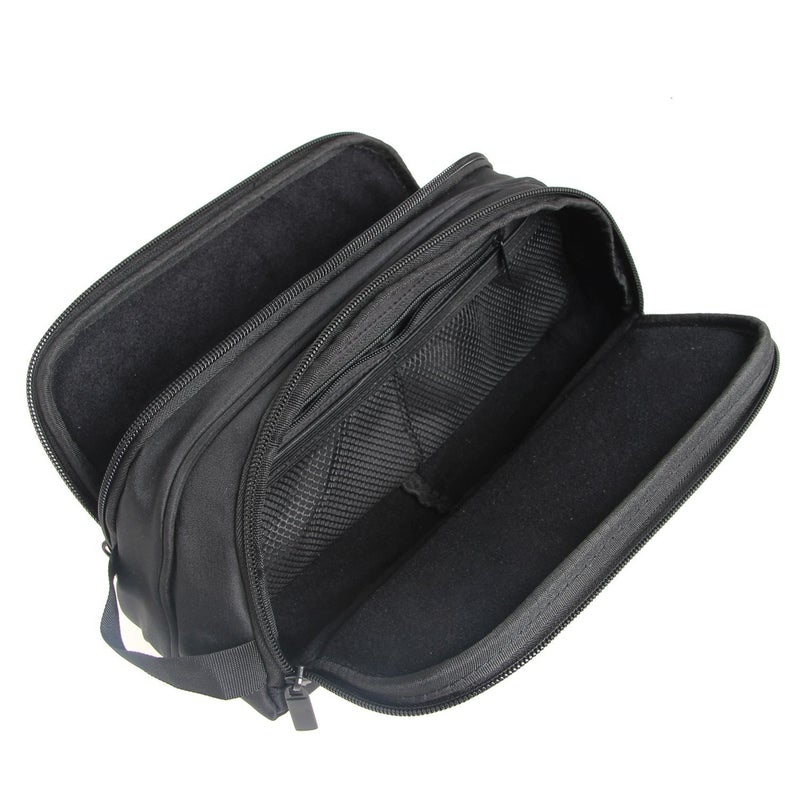 Damero Travel Organizer, Men Grooming Storage Bag with Two Compartments for Electronic Shaver, Hair Clipper, Beard Trimmer and Attachment, Roomy, Lightweight and Portable, Black - Image 5